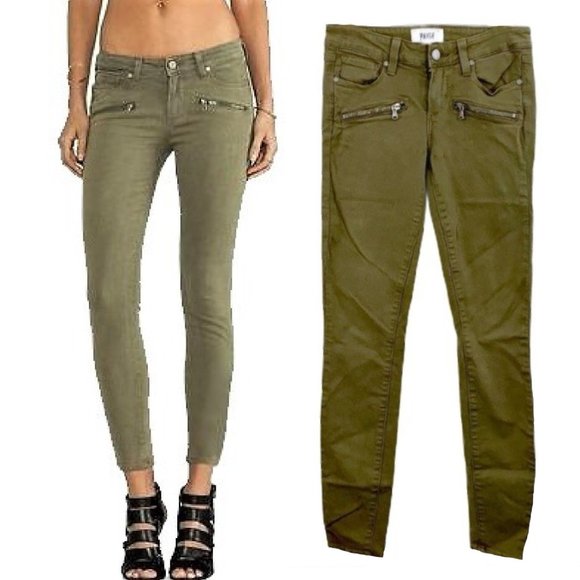 PAIGE Denim - Paige Indio Zip Skinny Stretch Jeans Zipper Detail